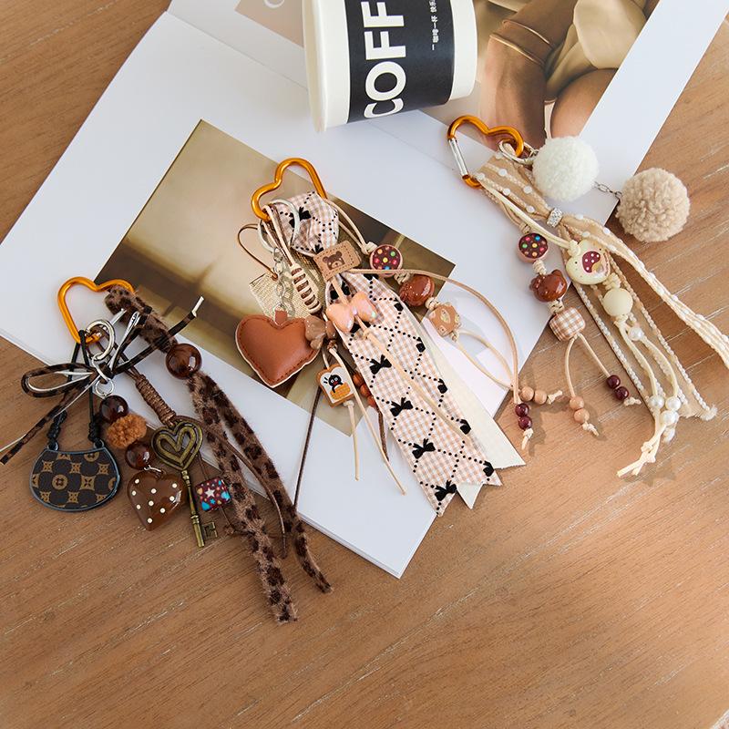 Maillard Brown Braided Leather Extremely Handmade Bag Pendant,chaincharmsupply.com