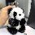 Cute Imitation Mink Fur Red Panda Car Keychain Pendant Cartoon Plush Doll  15CM,chaincharmsupply.com