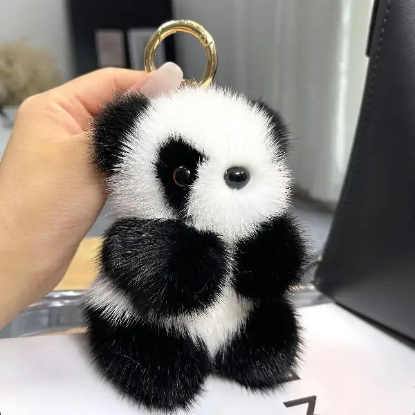 Cute Imitation Mink Fur Red Panda Car Keychain Pendant Cartoon Plush Doll  15CM, Canadian Online Candy and Stuffed Animal Shop, SooSweet Shop DBA Sweet Factory