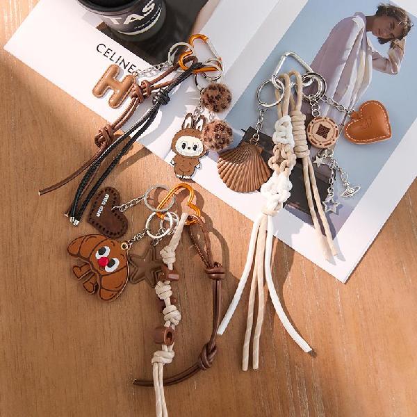 Vintage Heart & Dolphin Nylon Lanyard Keychain - Creative Bag Charm, Charms Craft Supply | Canada & USA and Europe Wide FREE shipping