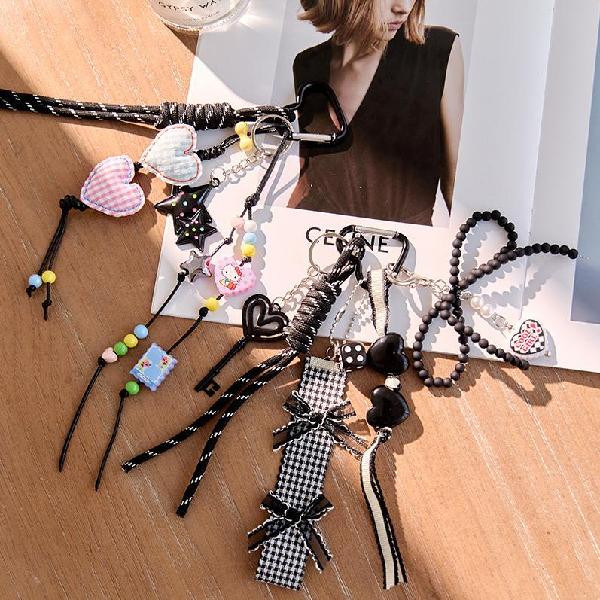 Early Summer Woven Nylon Bowknot Keychain - Creative Bag Charm, Charms Craft Supply | Canada & USA and Europe Wide FREE shipping