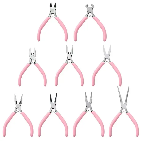 Handmade Diy Pliers Pink Needle Nose Jewelry Multifunctional Round Mini, Charms Craft Supply | Canada & USA and Europe Wide FREE shipping