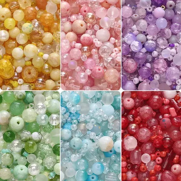 Mixed Color 3-12mm Round Beads Colorful Glass Loose Phone Charm, Charms Craft Supply | Canada & USA and Europe Wide FREE shipping