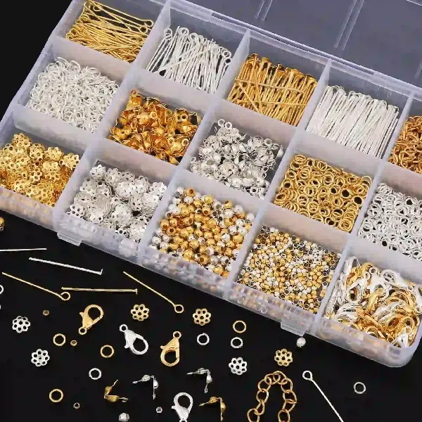 15-grid Metal Diy Tool Material Bag Keychain Chain T-pin Lobster, Charms Craft Supply | Canada & USA and Europe Wide FREE shipping