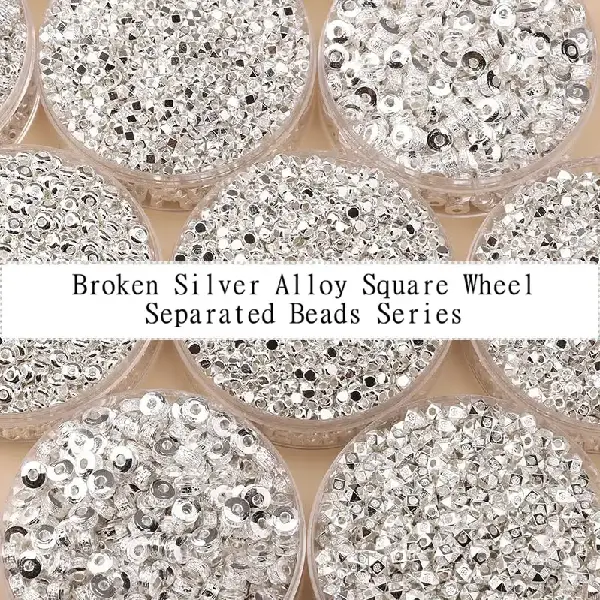 Broken Silver Alloy Loose Beads Series Square Wheel Separated Handmade, Charms Craft Supply | Canada & USA and Europe Wide FREE shipping