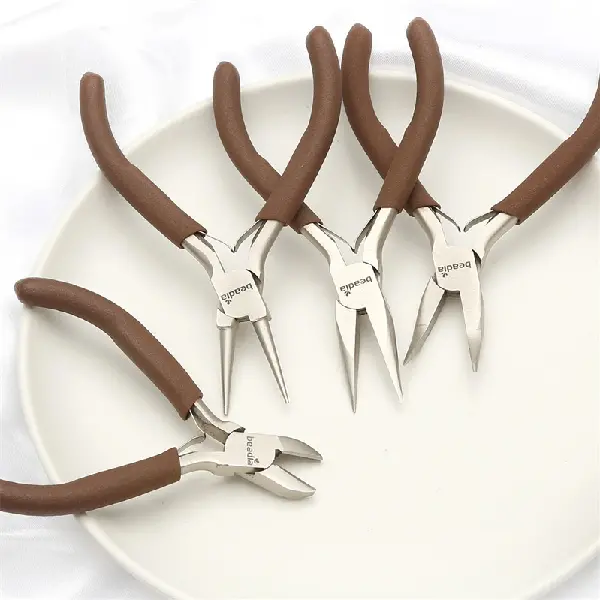 Handmade Diy Pliers Coffee Colored Needle Nose Jewelry Multifunctional Round, Charms Craft Supply | Canada & USA and Europe Wide FREE shipping