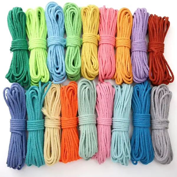 Manufacturer 3-4mm Cotton Thread Wholesale Segment Dyeing Gradient Core-spun Braided, Charms Craft Supply | Canada & USA and Europe Wide FREE shipping