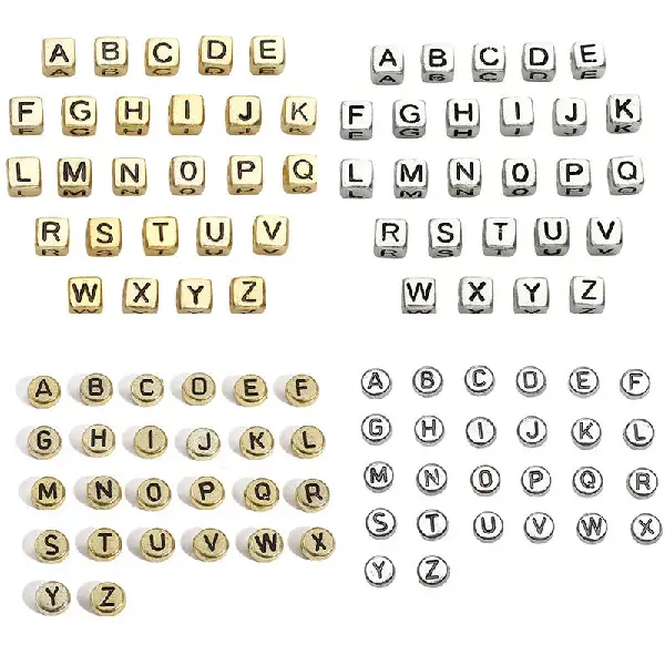 Acrylic English Letter Beads Square Flat Round Handmade Diy Jewelry, Charms Craft Supply | Canada & USA and Europe Wide FREE shipping