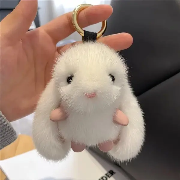 Cute bunny imitation mink fur car keychain pendant plush doll bag pendant, Canadian Online Candy and Stuffed Animal Shop, SooSweet Shop DBA Sweet Factory