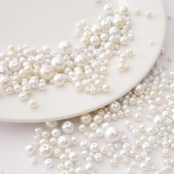 White Glass Imitation Pearl Loose Beads Handmade 3-5mm Diy Accessories, Charms Craft Supply | Canada & USA and Europe Wide FREE shipping