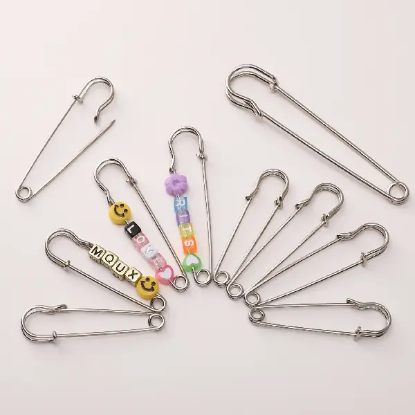 Iron Thickened Electroplated Large Pin Brooch Handmade Diy Beads Keychain, Charms Craft Supply | Canada & USA and Europe Wide FREE shipping