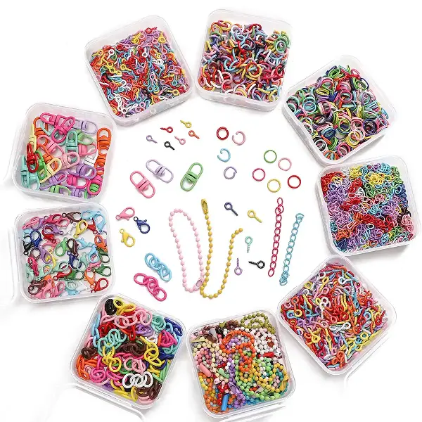 Boxed Color Spray Paint Keychain Tail Chain Door Buckle Open, Charms Craft Supply | Canada & USA and Europe Wide FREE shipping