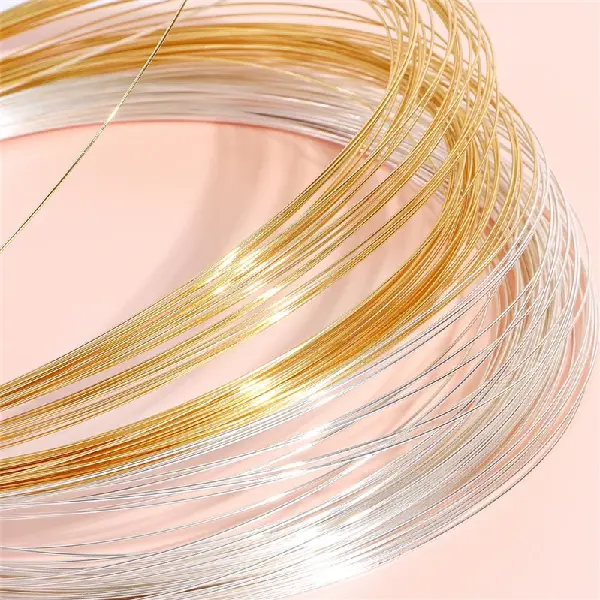 Color-preserving 14k Gold-coated Silver-coated Semi-hard Wire Copper Soft Modeling Handmade, Charms Craft Supply | Canada & USA and Europe Wide FREE shipping