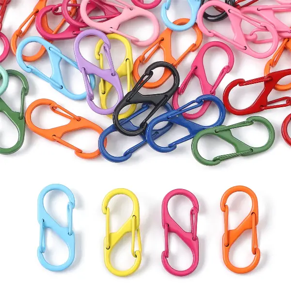 Candy Color Alloy Painted Double-headed S-shaped Spring Buckle, Handmade Diy, Charms Craft Supply | Canada & USA and Europe Wide FREE shipping