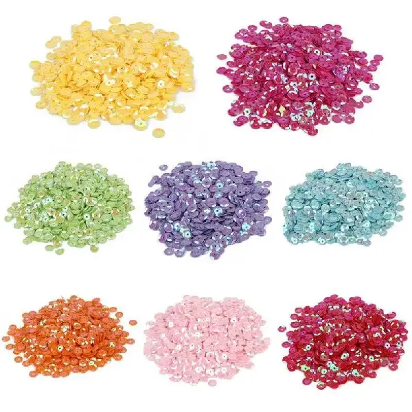 6mm Color-plated Sequin Nest Piece Handmade Diy Decoration Material Clothing, Charms Craft Supply | Canada & USA and Europe Wide FREE shipping