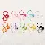 Colorful Hollow Transparent Five-pointed Star Bell Round Keychain Handmade Diy,chaincharmsupply.com