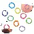 50 Pcs 80mm Macaron Metal Spray-painted Open Ring Connecting Single,chaincharmsupply.com