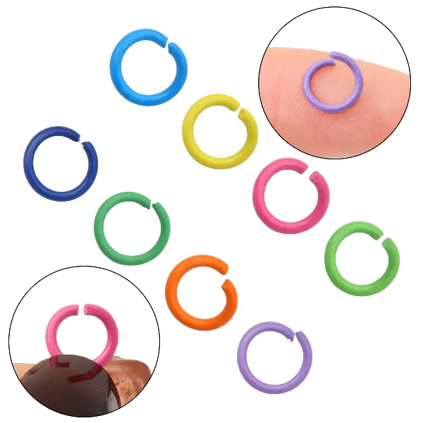 50 Pcs 80mm Macaron Metal Spray-painted Open Ring Connecting Single, Charms Craft Supply | Canada & USA and Europe Wide FREE shipping