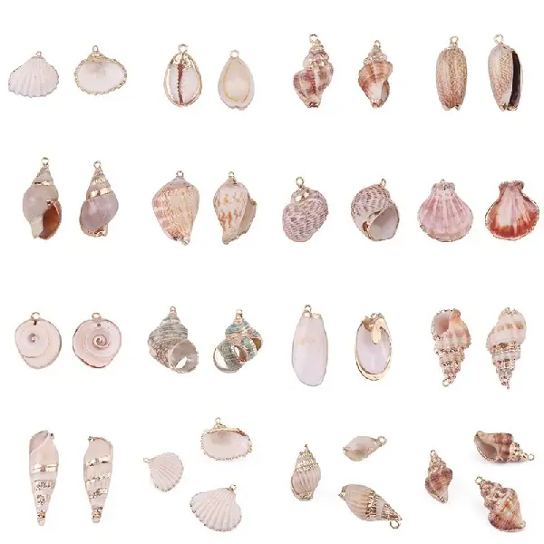 Diy Natural Shell Conch Charm Electroplating Material Handmade Earrings Wind, Charms Craft Supply | Canada & USA and Europe Wide FREE shipping