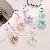 New Acrylic Beaded Bow Car Keychain Charm Candy Color Painted,chaincharmsupply.com