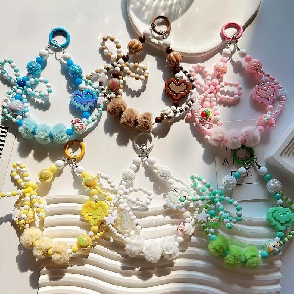 Factory Directs Heavy Industry Hand-painted Beads Strawberry Bear Phone Charm, Charms Craft Supply | Canada & USA and Europe Wide FREE shipping