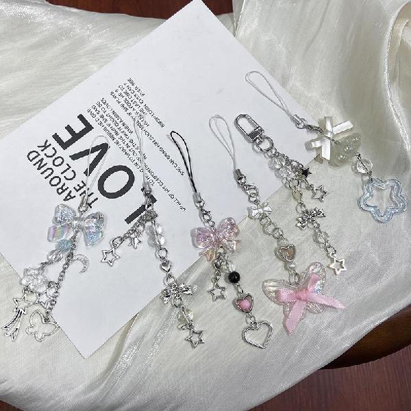 Girly Korean Bow Keychain Charm Creative Phone Short Chain Love, Charms Craft Supply | Canada & USA and Europe Wide FREE shipping