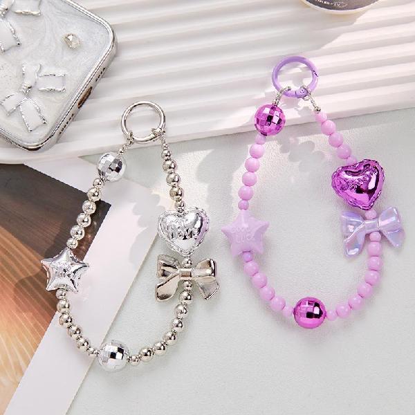 Luxurious Silver Electroplated Beads Portable Chain Wrist Short Lanyard With, Charms Craft Supply | Canada & USA and Europe Wide FREE shipping