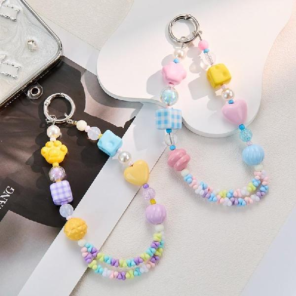 Korean Ins Cute Hand-painted Beads Phone Charm Suitable For Apple, Charms Craft Supply | Canada & USA and Europe Wide FREE shipping
