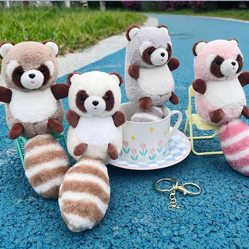 Cartoon raccoon keychain pendant backpack doll pendant,chaincharmsupply.com