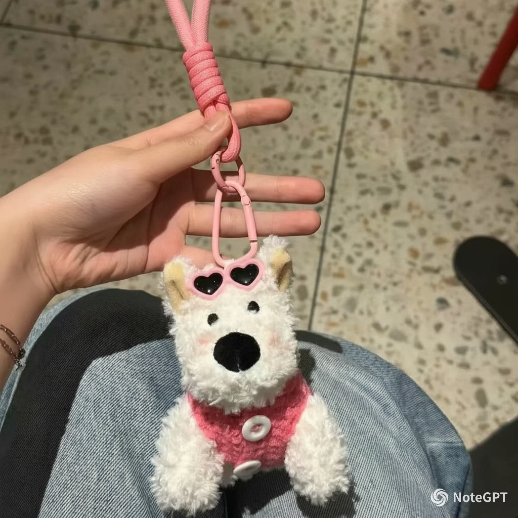 Puppy plush toy keychain pendant,chaincharmsupply.com