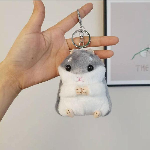 Cute Cartoon Hamster Plush Keychain, Charms Craft Supply | Canada & USA and Europe Wide FREE shipping
