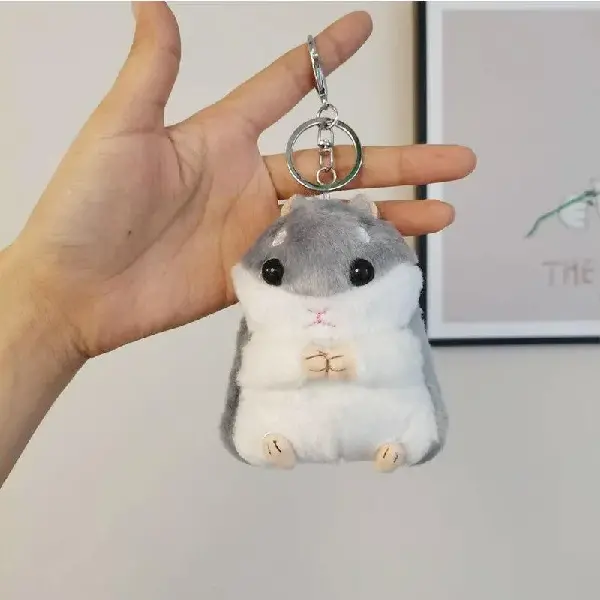 Cute Cartoon Hamster Plush Keychain, Charms Craft Supply | Canada & USA and Europe Wide FREE shipping