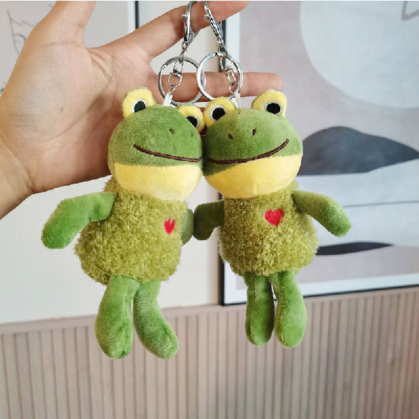 Cartoon plush frog keychain, Charms Craft Supply | Canada & USA and Europe Wide FREE shipping