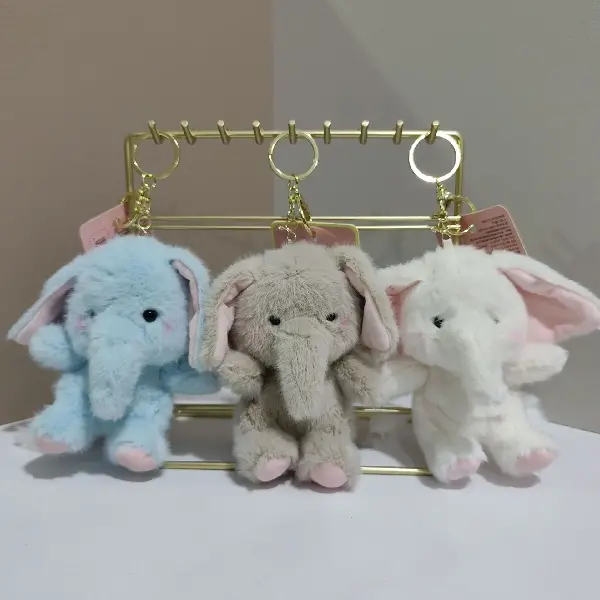 New Elephant Charm Plush Toy Doll Cute Keychain Dumbo Wholesale, Charms Craft Supply | Canada & USA and Europe Wide FREE shipping