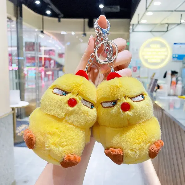 Internet Celebrity Chick Plush Charm Stall Doll Bag Keychain Cartoon, Charms Craft Supply | Canada & USA and Europe Wide FREE shipping