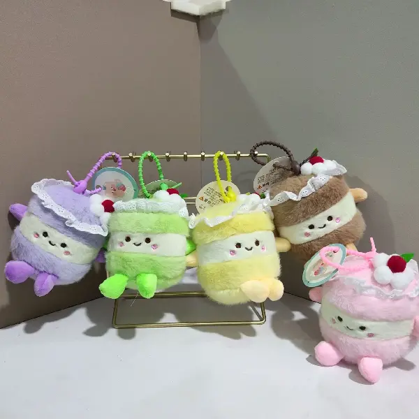 Internet Celebrity Cute Cake Charm Plush Toy Doll Milk Tea, Charms Craft Supply | Canada & USA and Europe Wide FREE shipping