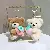 Cute And Strawberry Bear Plush Toy Couple Backpack Keychain Charm,chaincharmsupply.com
