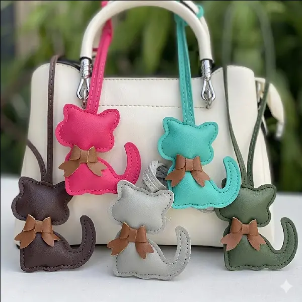 New Cat Bow Bag Charm,able And High-end Cartoon Doll Keychain, Charms Craft Supply | Canada & USA and Europe Wide FREE shipping