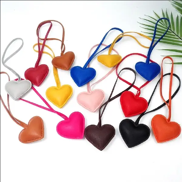 Cross-border Creative Heart-shaped Bag Charm Pu Leather Three-dimensional Love Car, Charms Craft Supply | Canada & USA and Europe Wide FREE shipping