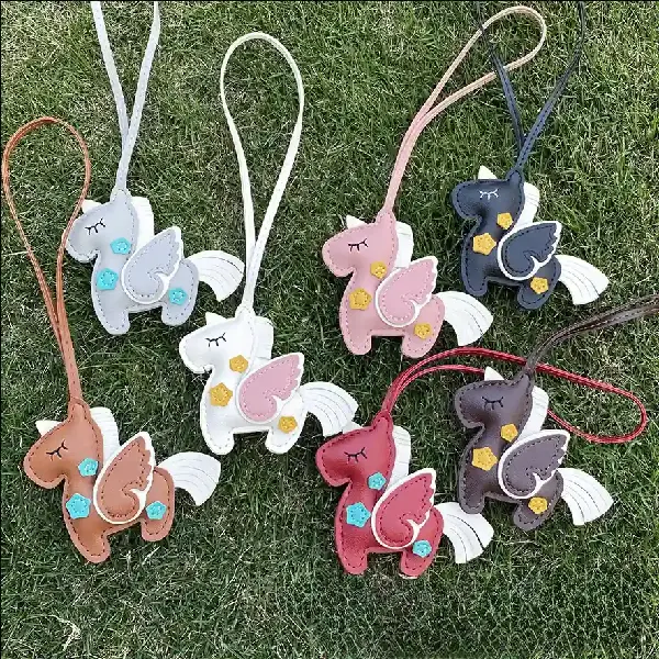 New Leather Cartoon Double-sided Unicorn Pegasus Charm Year Of The, Charms Craft Supply | Canada & USA and Europe Wide FREE shipping