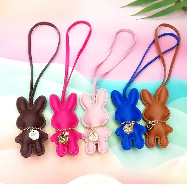 European And American Rabbit Bag Charms Pu Leather Animal Accessories, Charms Craft Supply | Canada & USA and Europe Wide FREE shipping