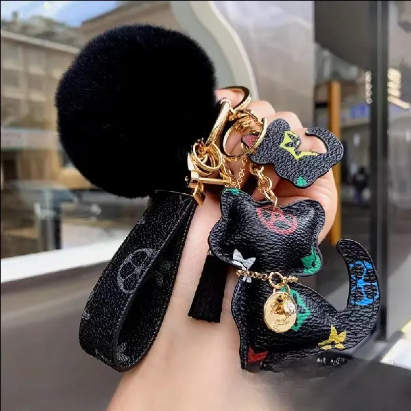 European And American Kitten Leather Car Keychain Charms Personalized Cat, Charms Craft Supply | Canada & USA and Europe Wide FREE shipping