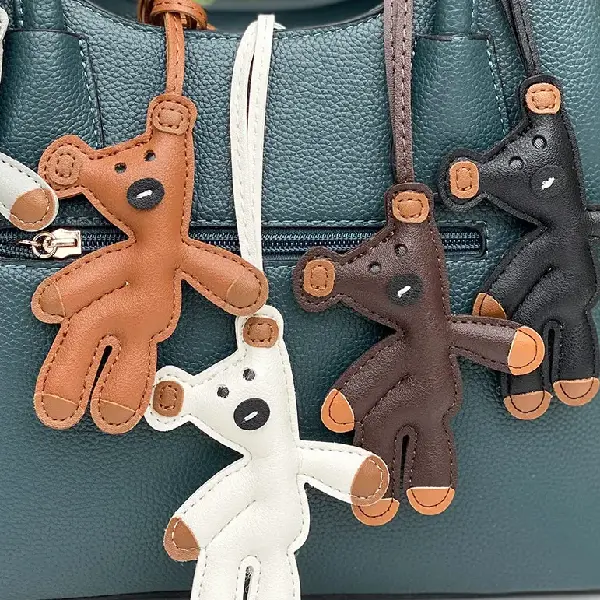 New Series Bean Bear Bag Charm Pu Leather Simple, Charms Craft Supply | Canada & USA and Europe Wide FREE shipping