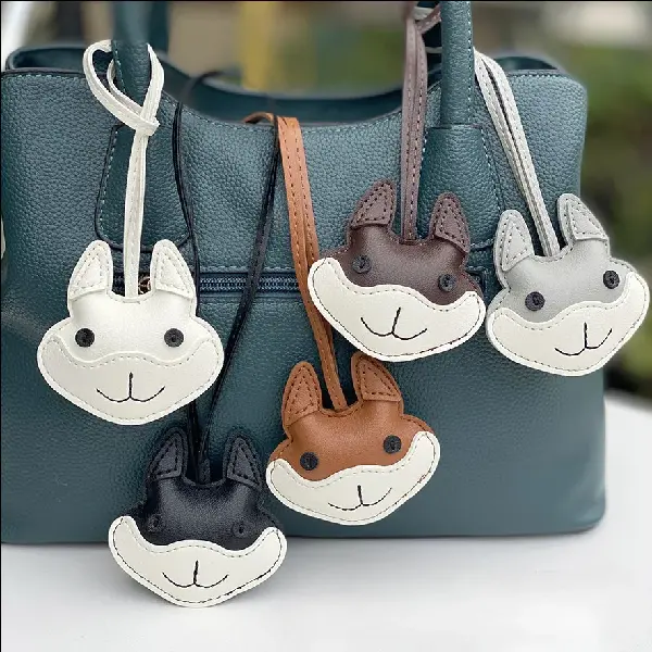 New Leather Husky Keychain Bag Charm Puppy Doll Simple Gift, Charms Craft Supply | Canada & USA and Europe Wide FREE shipping