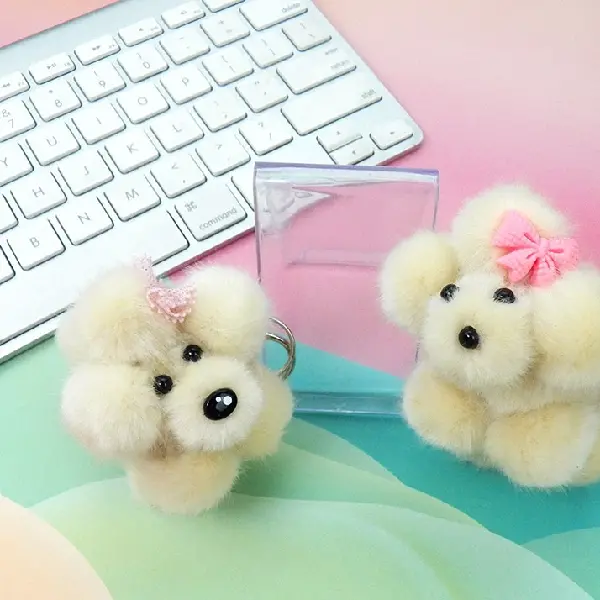 New Export Korean Plush Teddy Dog u200bu200bbag Charm Couple Gift, Charms Craft Supply | Canada & USA and Europe Wide FREE shipping
