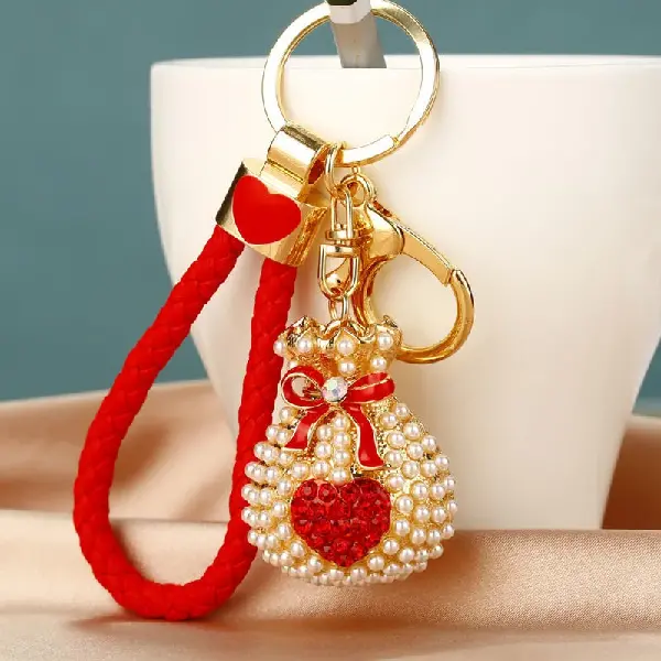Pearl Love Lucky Bag Car Keychain Female Cute Creative Charm, Charms Craft Supply | Canada & USA and Europe Wide FREE shipping