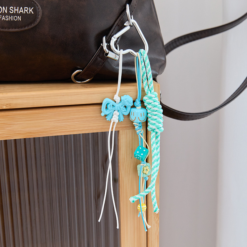 Korean Style Colorful Letter Woven Lanyard Bag Charm & Pendant Gift, Charms Craft Supply | Canada & USA and Europe Wide FREE shipping