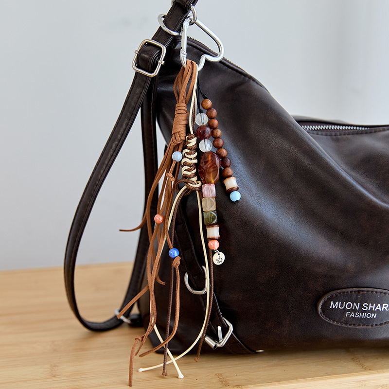 Maillard Beaded Nylon Woven Bag Charm & Hand-knotted Phone Lanyard, Charms Craft Supply | Canada & USA and Europe Wide FREE shipping