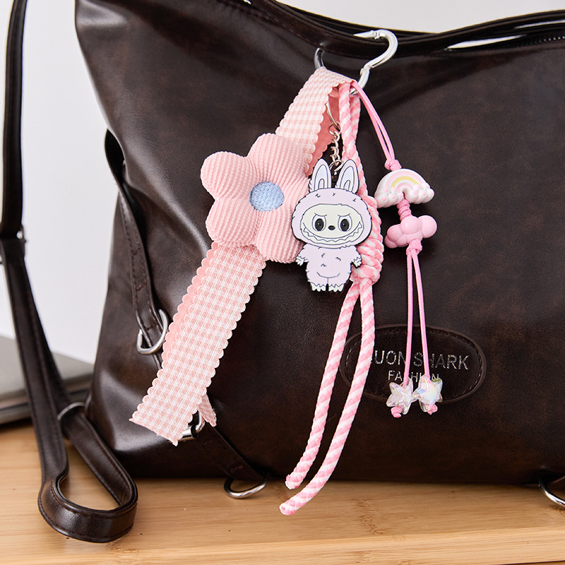 Ins Style Bear Baby Pacifier Clip - Plaid Fabric Anti-Drop Chain, Charms Craft Supply | Canada & USA and Europe Wide FREE shipping