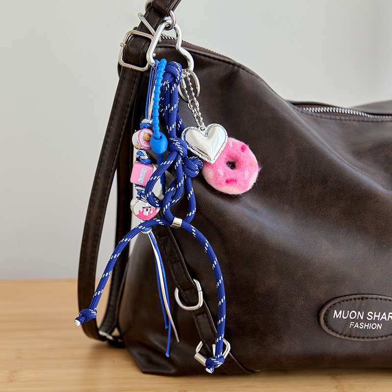 Autumn Winter Cute Felt Donut Bag Charm - Gentle Pastoral Style Accessory, Charms Craft Supply | Canada & USA and Europe Wide FREE shipping
